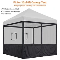 4 Pcs Easy Pop Up 10 ft Canopy Tent Mesh Side Wall Netting Party Tent Shelter Sidewall