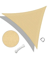 25 Ft 97% Uv Block Triangle Sun Shade Sail Canopy Outdoor Patio Garden Poolside
