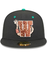 New Era Men's Black Worcester Red Sox Theme Nights Wicked Worms of 59Fifty Fitted Hat