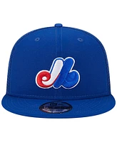 New Era Men's Royal Montreal Expos Cooperstown Collection Team Color Trucker 9Fifty Snapback Hat