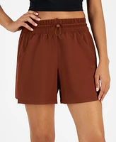 Id Ideology Women's Commuter Bungee-Waist Shorts, Created for Macy's