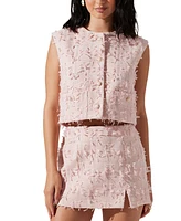 Astr the Label Women's Francie Button-Front Sleeveless Top