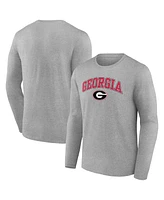 Fanatics Branded Men's Heather Gray Georgia Bulldogs Campus Long Sleeve T-Shirt