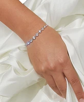 Eliot Danori Silver-Tone Graduated Cubic Zirconia Slider Bracelet, Created for Macy's