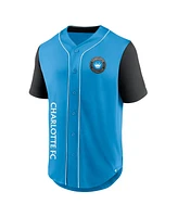 Fanatics Branded Men's Blue Charlotte Fc Balance Fashion Baseball Jersey