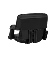 Set Of 2 Portable Stadium Chairs With Armrests, Reclining Padded Back & Seat, Lightweight Metal Frame Backpack Straps, Storage Pockets