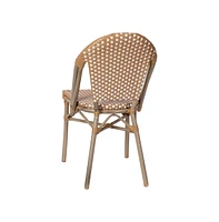 Merrick Lane Celia Indoor/Outdoor Stacking Bistro Chair With Aluminum Frame