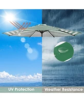 8 Ft Patio Umbrella Replacement Canopy Market Table Top Sunshade Cover Market