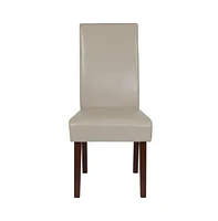 Merrick Lane Ellison Mid-Century Panel Back Parsons Accent Dining Chair - Set Of 4