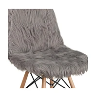 Emma+Oliver Shaggy Accent Chair