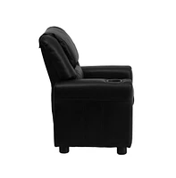 Contemporary Kids Recliner Chair With Cup Holder And Headrest