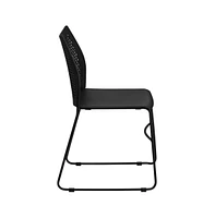 Home And Office Sled Base Stack Chair With Air-Vent Back - Guest