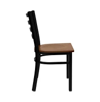 Emma+Oliver 2 Pack Ladder Back Metal Restaurant Chair