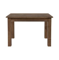 Merrick Lane Rectangular Antique Solid Pine Farm Dining Table