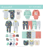 The Peanutshell Baby Boys Baby Layette Gift Set for Baby Boys, Happy Camper, 30 Essential Pieces, 0-3 Months