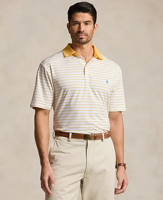 Polo Ralph Lauren Men's Big & Tall Airflow Stretch Striped Performance Polo Shirt