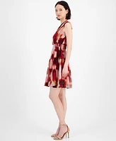 Taylor Petite Printed A-Line Dress