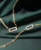 Audrey by Aurate Diamond Two-Chain Link 18" Pendant Necklace (3/4 ct. t.w.) in Gold Vermeil, Created for Macy's