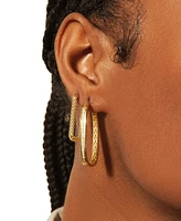 Audrey by Aurate Lattice Rectangular Hoop Earrings in Gold Vermeil, Created for Macy's