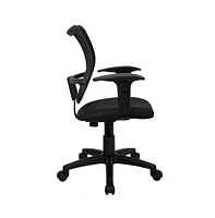 Emma+Oliver Mid-Back Mesh Swivel Task Office Chair With Adjustable Arms