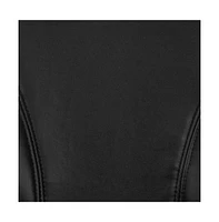 Emma+Oliver Mid-Back Leather Swivel Ergonomic Task Office Chair With Back Depth Adjustment And Arms