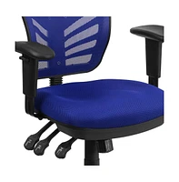 Mid-Back Mesh Triple Paddle Swivel Ergonomic Office Chair With Adjustable Arms