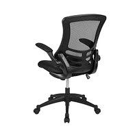 Emma+Oliver Mid-Back Mesh Swivel Ergonomic Task Office Chair With Flip-Up Arms