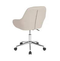 Merrick Lane Roma Home Office Bucket Style Chair With 360 Degree Rotating Swivel