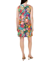 Msk Petite Printed Three-Ring Sleeveless Shift Dress