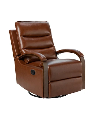Abraham Wooden Arm Manual Recliner