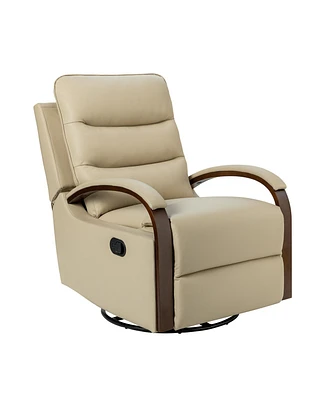 Hulala Home Abraham Wooden Arm Manual Recliner