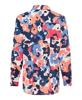 Olsen Women's Cotton Viscose Long Sleeve Floral Print Shirt