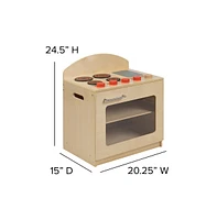 Children's Wooden Kitchen Stove With Turnable Knobs For Commercial Or Home Use