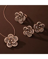 Le Vian Chocolate Diamond & Nude Diamond Flower Statement Earrings (2-5/8 ct. t.w.) in 14k Rose Gold