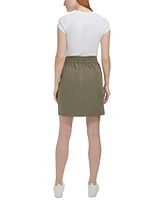 Andrew Marc Sport Women's Cotton Poplin Cargo Skirt