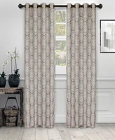 Superior Traditional Eminence Jacquard 2-Piece Curtain Panels with Grommet Header Top