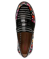 Betsey Johnson Women's Darian Pearl-Embellished Tailored Lug-Sole Loafers