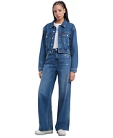 Tommy Jeans Women's Claire Cropped Denim Flag Jacket