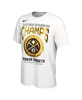 Nike Men's White Denver Nuggets 2023 Nba Finals Champions Celebration Roster T-Shirt