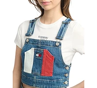 Tommy Jeans Women's Sleeveless Denim Overalls Top