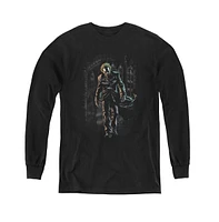 Batman Boys Youth Joker Leaves Arkham Long Sleeve Sweatshirts