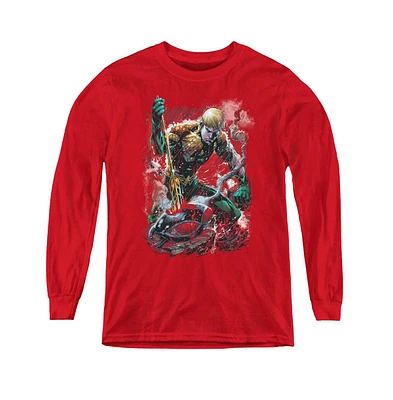 Justice League Boys of America Youth Finished Long Sleeve Sweatshirts