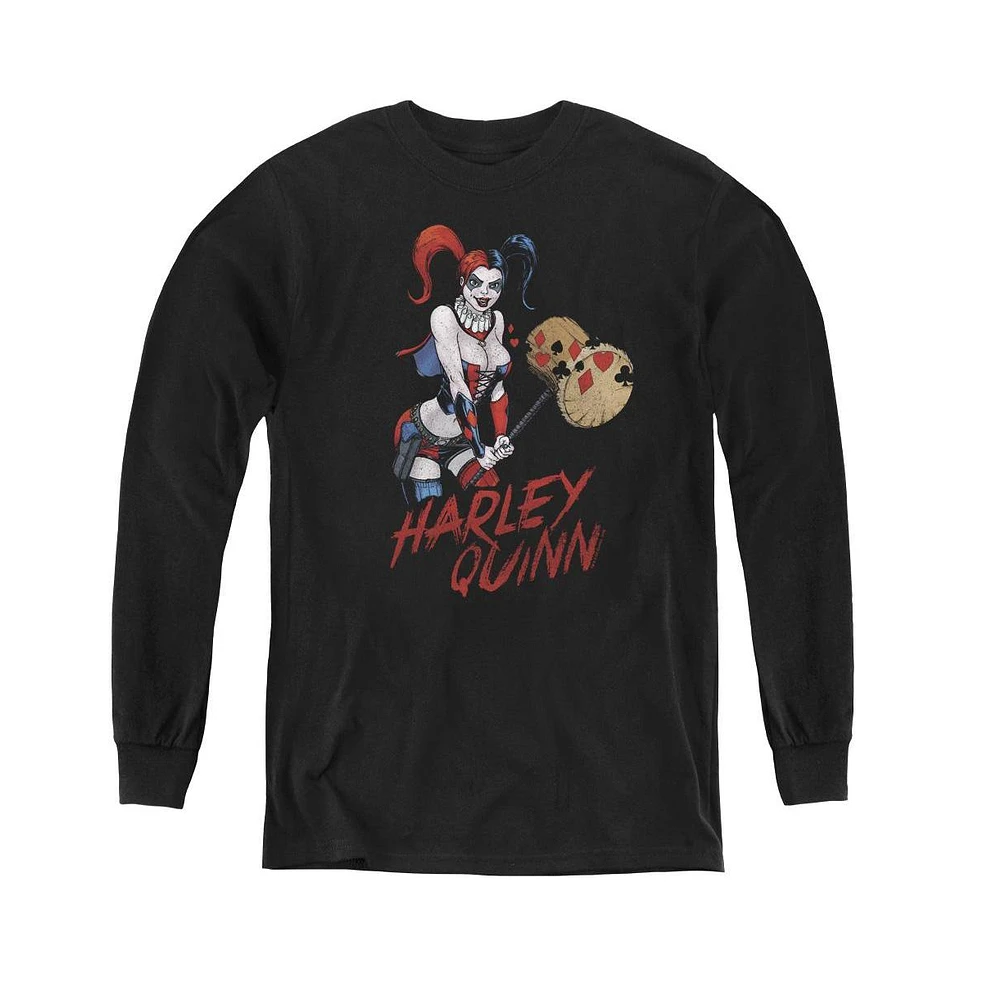 Justice League Boys of America Youth Harley Hammer Long Sleeve Sweatshirts