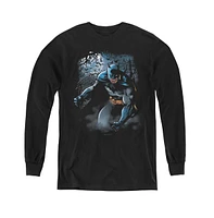 Batman Boys Youth Light Of The Moon Long Sleeve Sweatshirts