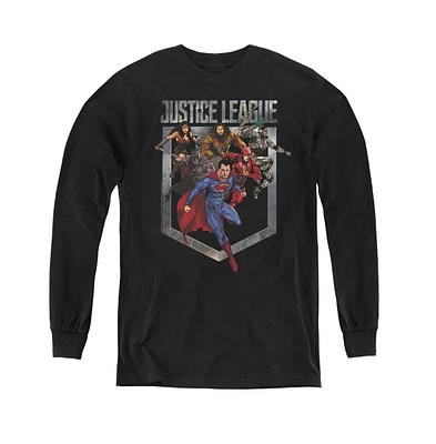 Justice League Boys Movie Youth Charge Long Sleeve Sweatshirts