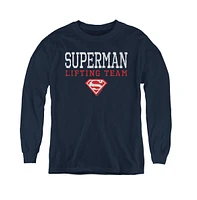 Superman Boys Youth Lifting Team Long Sleeve Sweatshirts