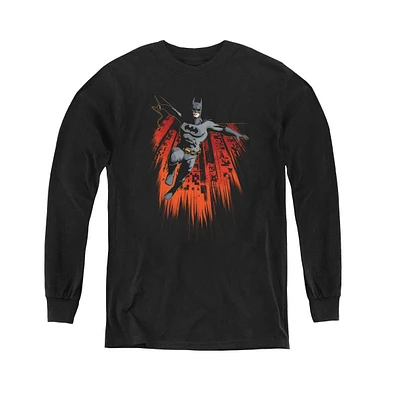Batman Boys Youth Majestic Long Sleeve Sweatshirts