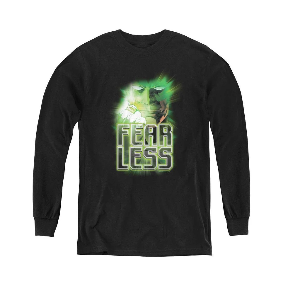 Green Lantern Boys Youth Fearless Long Sleeve Sweatshirts