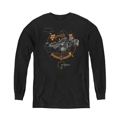 Justice League Boys Movie Youth Batmobile Long Sleeve Sweatshirts