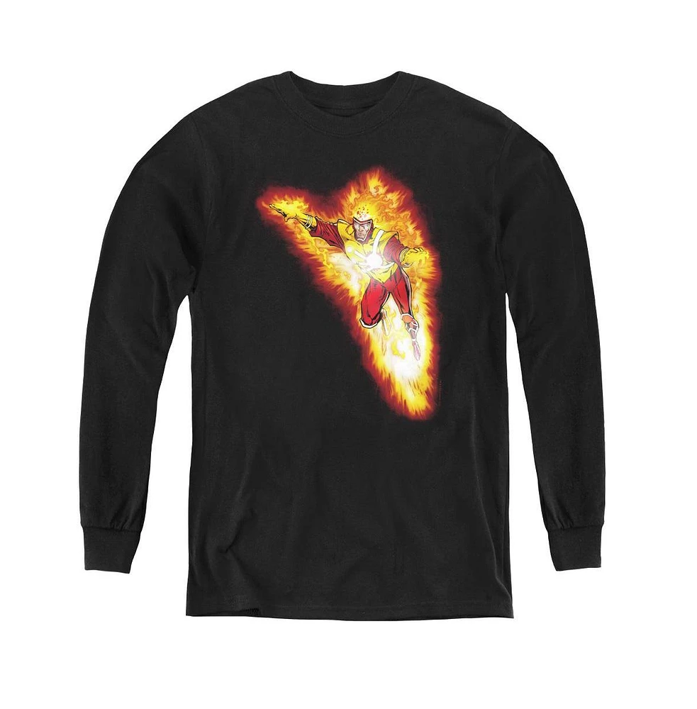 Justice League Boys of America Youth Firestorm Blaze Long Sleeve Sweatshirts